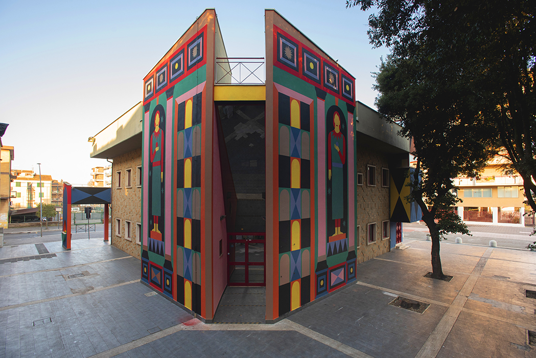 Agostino Iacurci, L'antiporta, 2021, Credits: Andrea Pizzalis, Courtesy Fondazione Pastificio Cerere