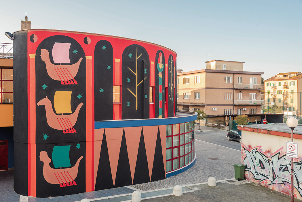 Agostino Iacurci, L'antiporta, 2021, Credits: Andrea Pizzalis, Courtesy Fondazione Pastificio Cerere